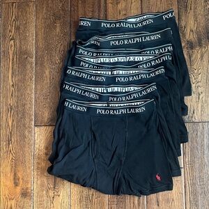 Polo by Ralph Lauren Black Boxer Briefs with White Waistband Logo - 6 Pack